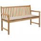 Preview: ARDEBO.de - Gartenbank-Auflage Creme 150x50x3 cm Oxford-Gewebe