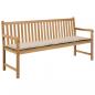 Preview: ARDEBO.de - Gartenbank-Auflage Creme 180x50x3 cm Oxford-Gewebe