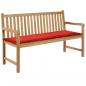 Preview: ARDEBO.de - Gartenbank-Auflage Rot 150x50x3 cm Oxford-Gewebe