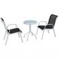 Preview: ARDEBO.de - 3-tlg. Bistro-Set Stahl Schwarz