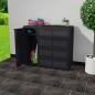 Preview: Gartenschrank mit 2 Regalen Schwarz