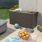 Preview: Garten-Aufbewahrungsbox Braun 120x56x63 cm PP Rattan