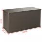 Preview: Garten-Aufbewahrungsbox Braun 120x56x63 cm PP Rattan