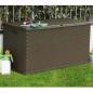 Preview: Garten-Aufbewahrungsbox Braun 120x56x63 cm PP Rattan