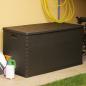 Preview: Garten-Aufbewahrungsbox Braun 120x56x63 cm PP Rattan