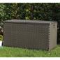 Preview: Garten-Aufbewahrungsbox Braun 120x56x63 cm PP Rattan