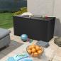 Preview: Garten-Aufbewahrungsbox Anthrazit 120x56x63 cm PP Rattan