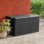 Preview: Garten-Aufbewahrungsbox Anthrazit 120x56x63 cm PP Rattan