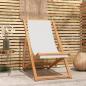 Preview: ARDEBO.de - Liegestuhl Teak 56x105x96 cm Creme