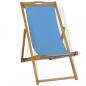 Preview: Liegestuhl Teak 56x105x96 cm Blau