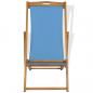 Preview: Liegestuhl Teak 56x105x96 cm Blau