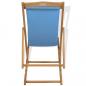 Preview: Liegestuhl Teak 56x105x96 cm Blau