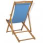 Preview: Liegestuhl Teak 56x105x96 cm Blau