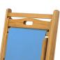 Preview: Liegestuhl Teak 56x105x96 cm Blau