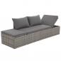 Preview: Gartenbett Grau 195×60 cm Poly Rattan