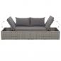 Preview: Gartenbett Grau 195×60 cm Poly Rattan