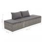 Preview: Gartenbett Grau 195×60 cm Poly Rattan