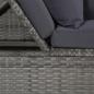 Preview: Garten-Sofabett 200x60 cm Poly Rattan Grau