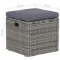 Preview: 6-tlg. Garten-Lounge-Set mit Auflagen Poly Rattan Grau