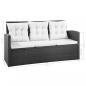 Preview: 5-tlg. Garten-Lounge-Set mit Auflagen Poly Rattan Schwarz