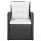 Preview: 5-tlg. Garten-Lounge-Set mit Auflagen Poly Rattan Schwarz