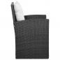 Preview: 5-tlg. Garten-Lounge-Set mit Auflagen Poly Rattan Schwarz