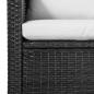 Preview: 5-tlg. Garten-Lounge-Set mit Auflagen Poly Rattan Schwarz