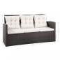 Preview: 5-tlg. Garten-Lounge-Set mit Auflagen Poly Rattan Braun