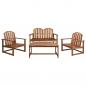 Preview: ARDEBO.de - 4-tlg. Garten-Lounge-Set Massivholz Akazie