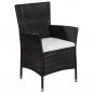 Preview: 3-tlg. Bistro-Set Poly Rattan Schwarz