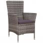 Preview: 3-tlg. Bistro-Set Poly Rattan Grau