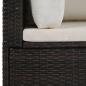 Preview: 4-tlg. Garten-Lounge-Set mit Kissen Poly-Rattan Braun