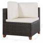 Preview: 4-tlg. Garten-Lounge-Set mit Kissen Poly-Rattan Braun