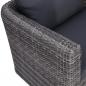 Preview: 6-tlg. Garten-Sofagarnitur mit Polstern&Kissen Poly Rattan Grau 