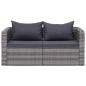 Preview: Garten-Ecksofas 2 Stk. Grau Poly Rattan