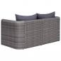 Preview: Garten-Ecksofas 2 Stk. Grau Poly Rattan