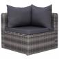 Preview: Garten-Ecksofas 2 Stk. Grau Poly Rattan