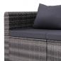 Preview: Garten-Ecksofas 2 Stk. Grau Poly Rattan