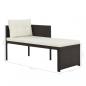 Preview: 4-tlg. Garten-Lounge-Set Poly Rattan Braun