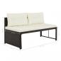 Preview: 4-tlg. Garten-Lounge-Set Poly Rattan Braun