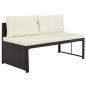 Preview: 4-tlg. Garten-Lounge-Set Poly Rattan Braun