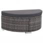 Preview: 8-tlg. Garten-Lounge-Set mit Auflagen Poly Rattan Grau