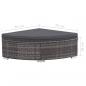 Preview: 6-tlg. Garten-Lounge-Set mit Auflagen Poly Rattan Grau