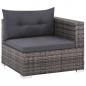 Preview: 3-tlg. Garten-Lounge-Set mit Auflagen Poly Rattan Grau