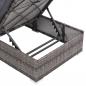 Preview: 3-tlg. Garten-Lounge-Set mit Auflagen Poly Rattan Grau