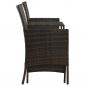 Preview: 2-Sitzer-Gartensofa mit Tisch & Hocker Poly Rattan Braun