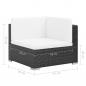 Preview: 7-tlg. Garten-Lounge-Set mit Auflagen Poly Rattan Schwarz