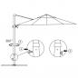 Preview: Ampelschirm mit Aluminium-Mast Anthrazit 250 x 250 cm