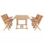 Preview: 7-tlg. Garten-Essgruppe 150-200 x 100 x 75 cm Massivholz Teak