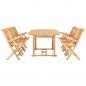 Preview: 7-tlg. Garten-Essgruppe 150-200 x 100 x 75 cm Massivholz Teak